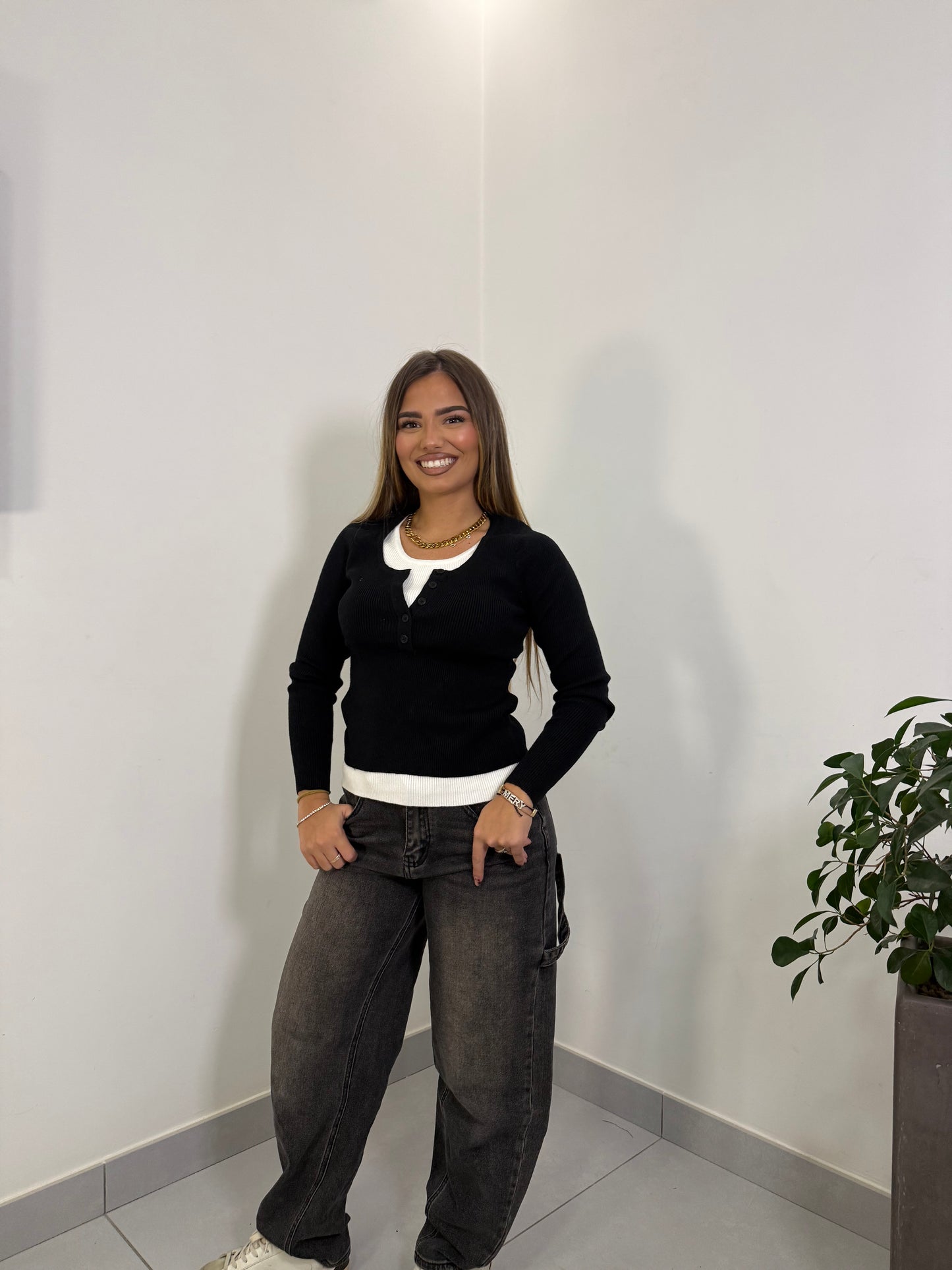 Maglioncino dual soul nero 1516