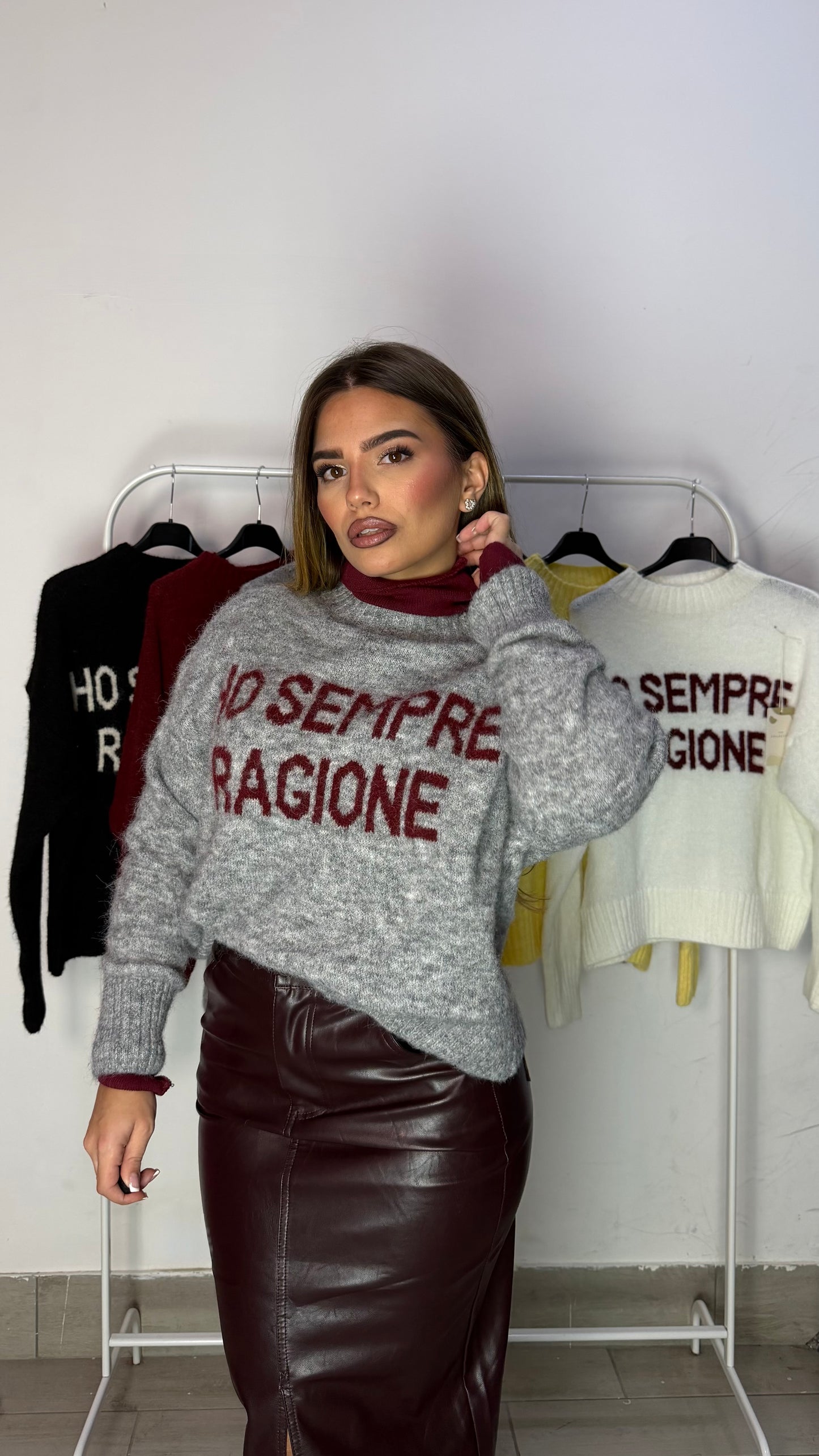 Maglioncino Ho Sempre Ragione Grigio 3071