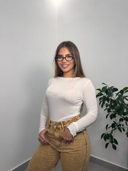 Shirt Velatissime scollo a barca Bianca 37981