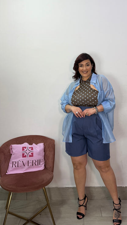 Pantaloncino Capri Bermuda Blu