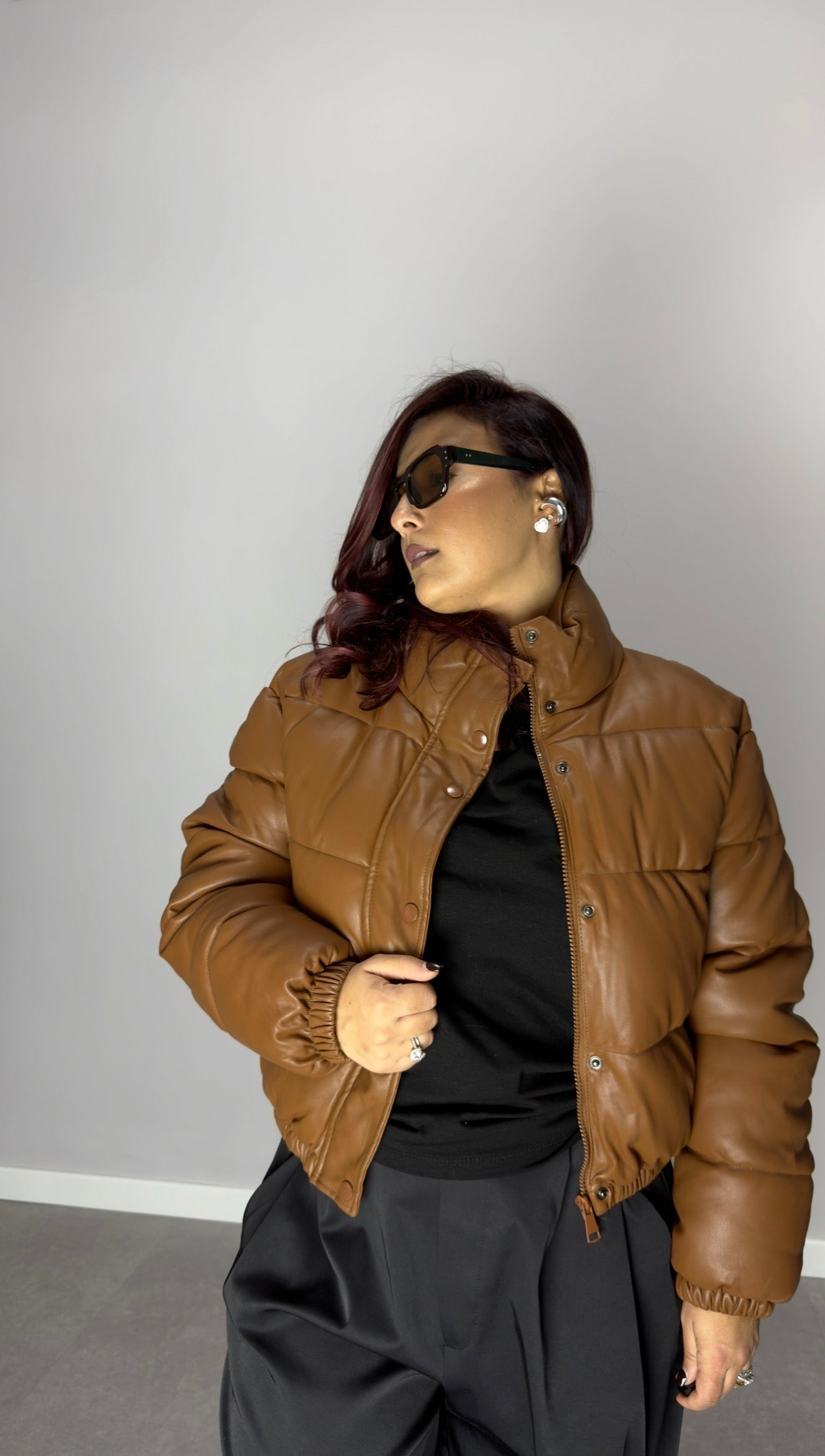 Bomber Bomi Ecopelle Marrone 21216