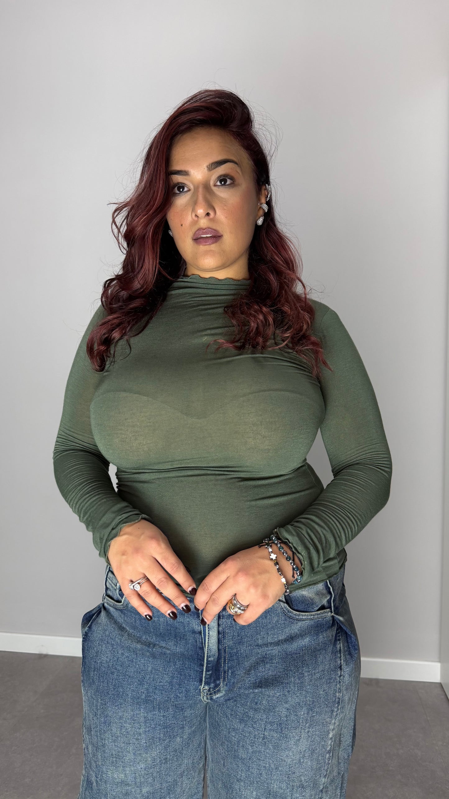 Shirt Velatissime Cashmere verde 28150