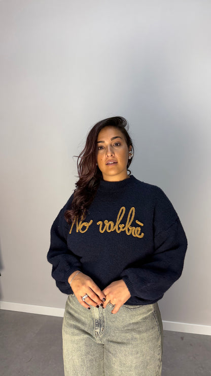 Maglioncino No vabbè blu 2702