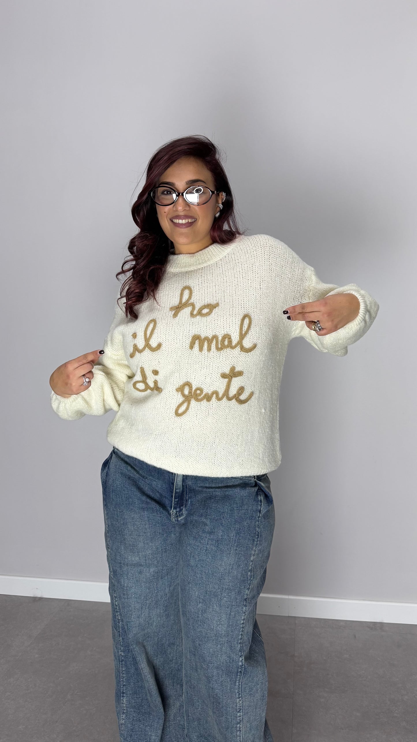 Maglioncino Ho il mal di gente DS2903