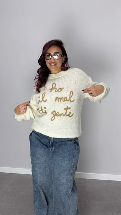 Maglioncino Ho il mal di gente DS2903