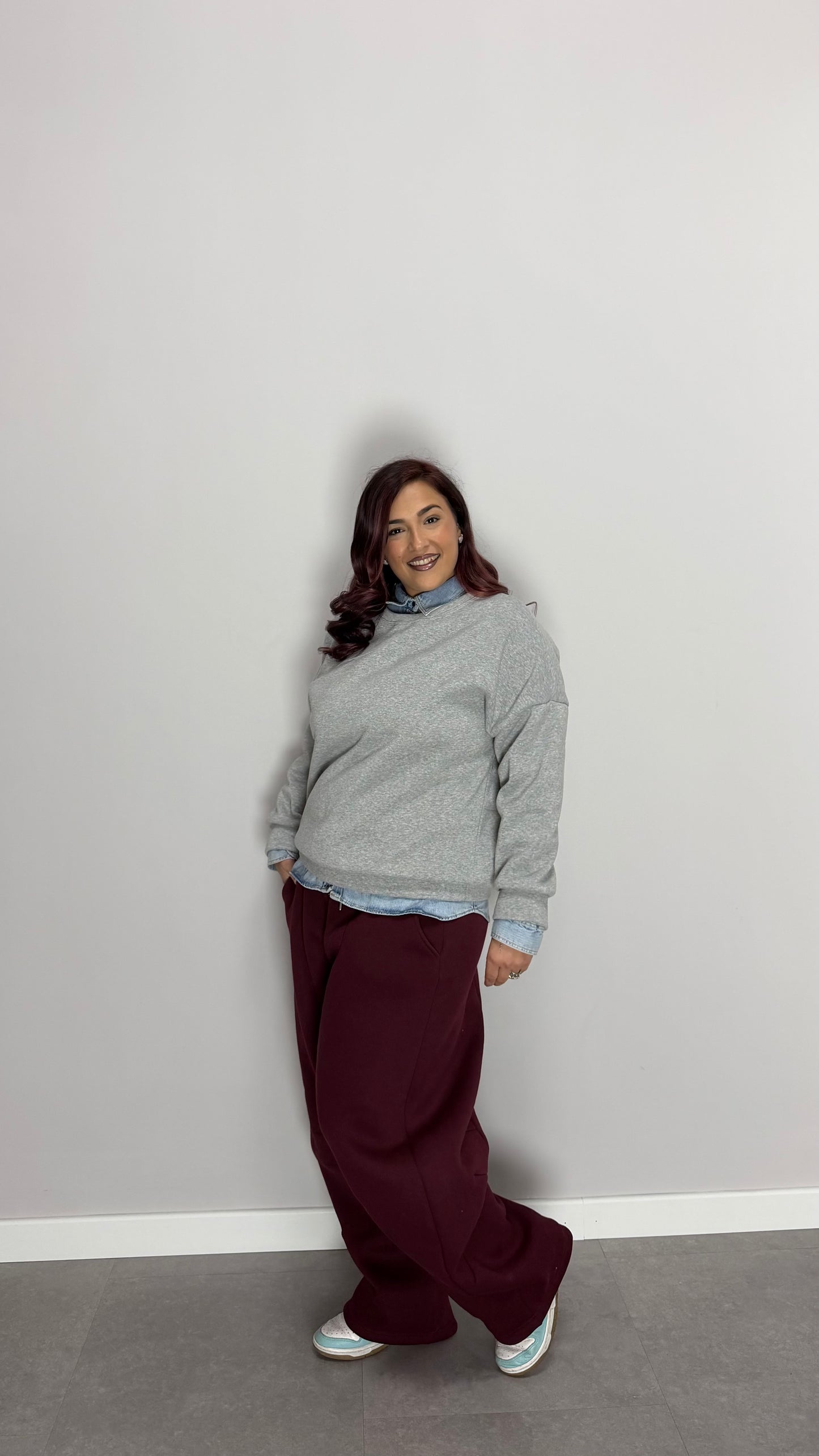 Pantalone in Tuta Felpato BellaBalloon Bordeaux MAR66685