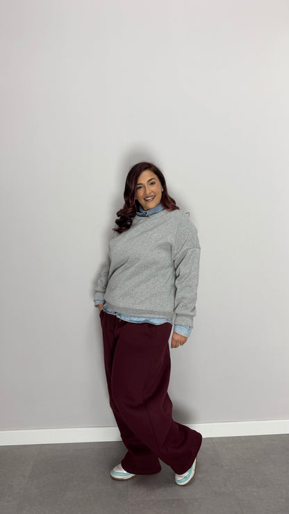 Pantalone in Tuta Felpato BellaBalloon Bordeaux MAR66685