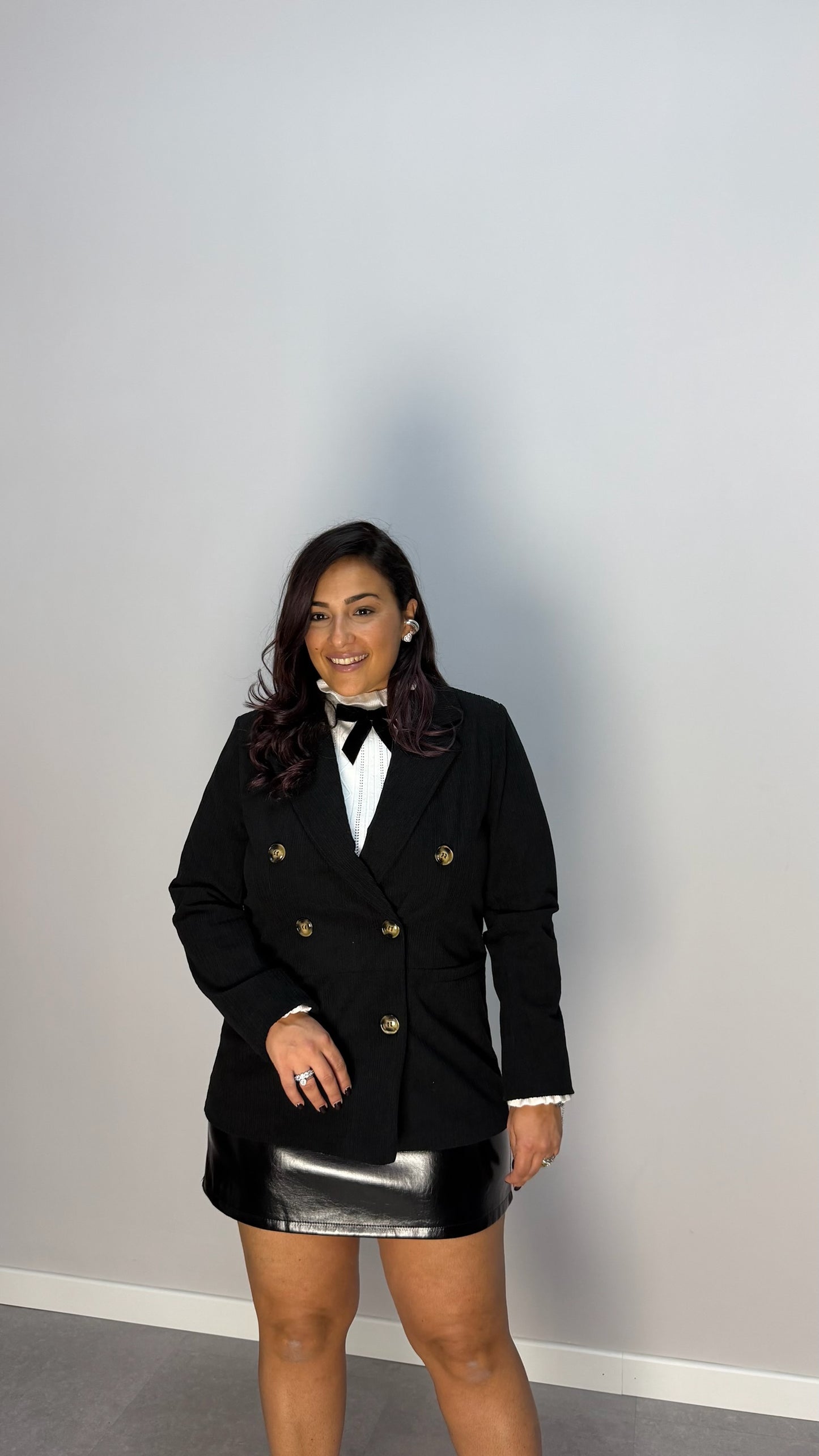 Giacca Cordelia in Velluto Nero 251017