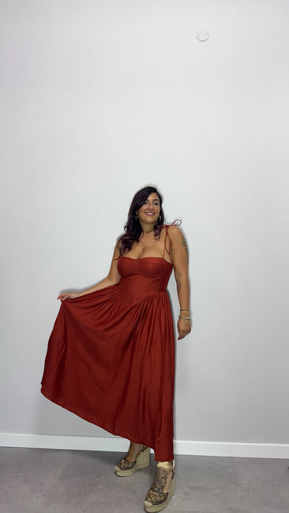 Dress Flora Ruggine 6005