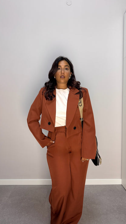 Tailleur Cropped Terracotta MLB10116
