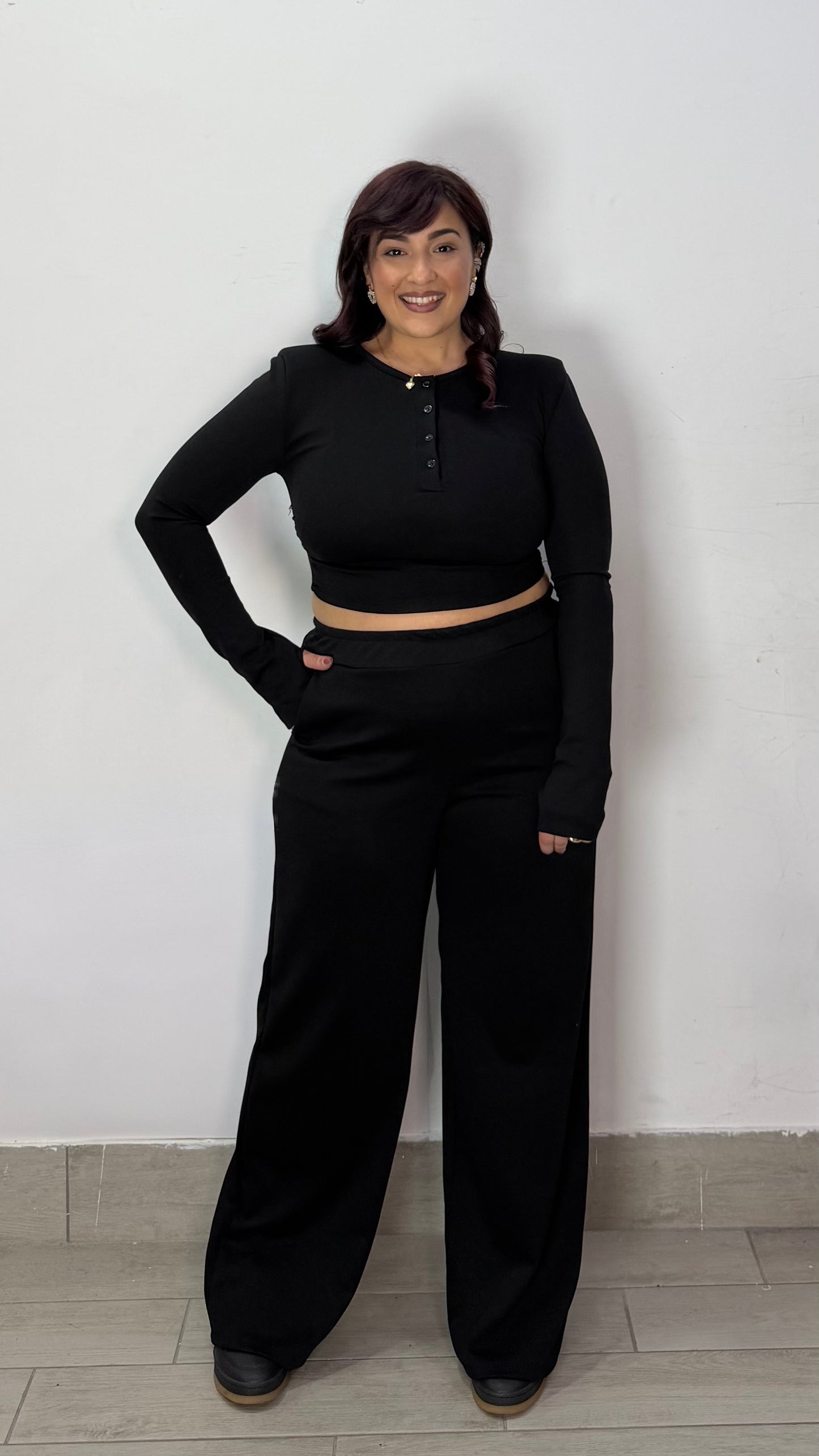 Coordinato Sis in tuta Nero con guantino FF44
