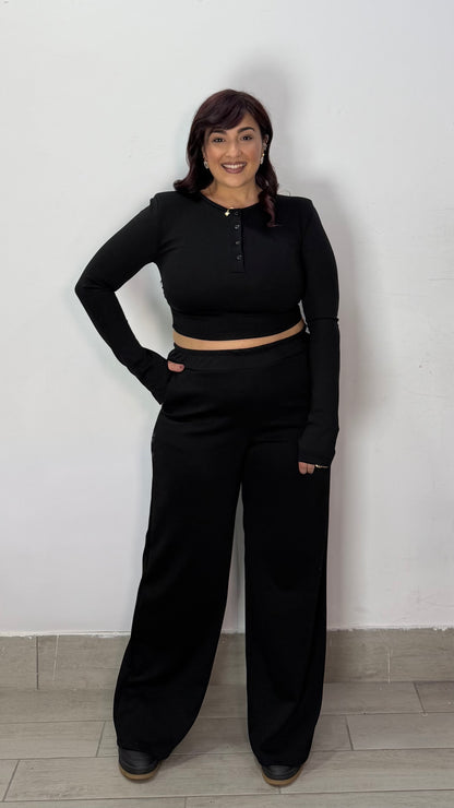 Coordinato Sis in tuta Nero con guantino FF44