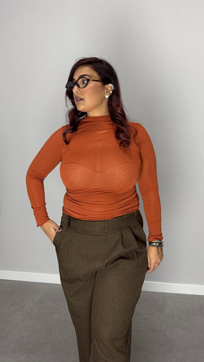 Shirt Velatissime Cashmere Ruggine 28150