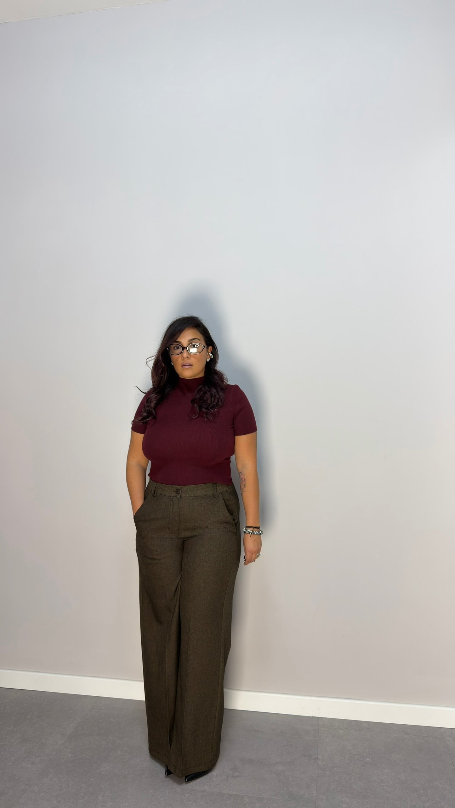 Pullover Solea Bordeaux Top Quality Lana Rasata EM2190