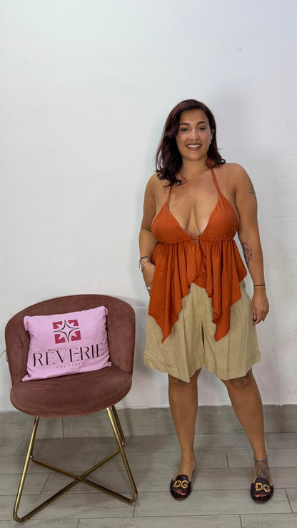 Bermuda Sara Beige in Lino 5738