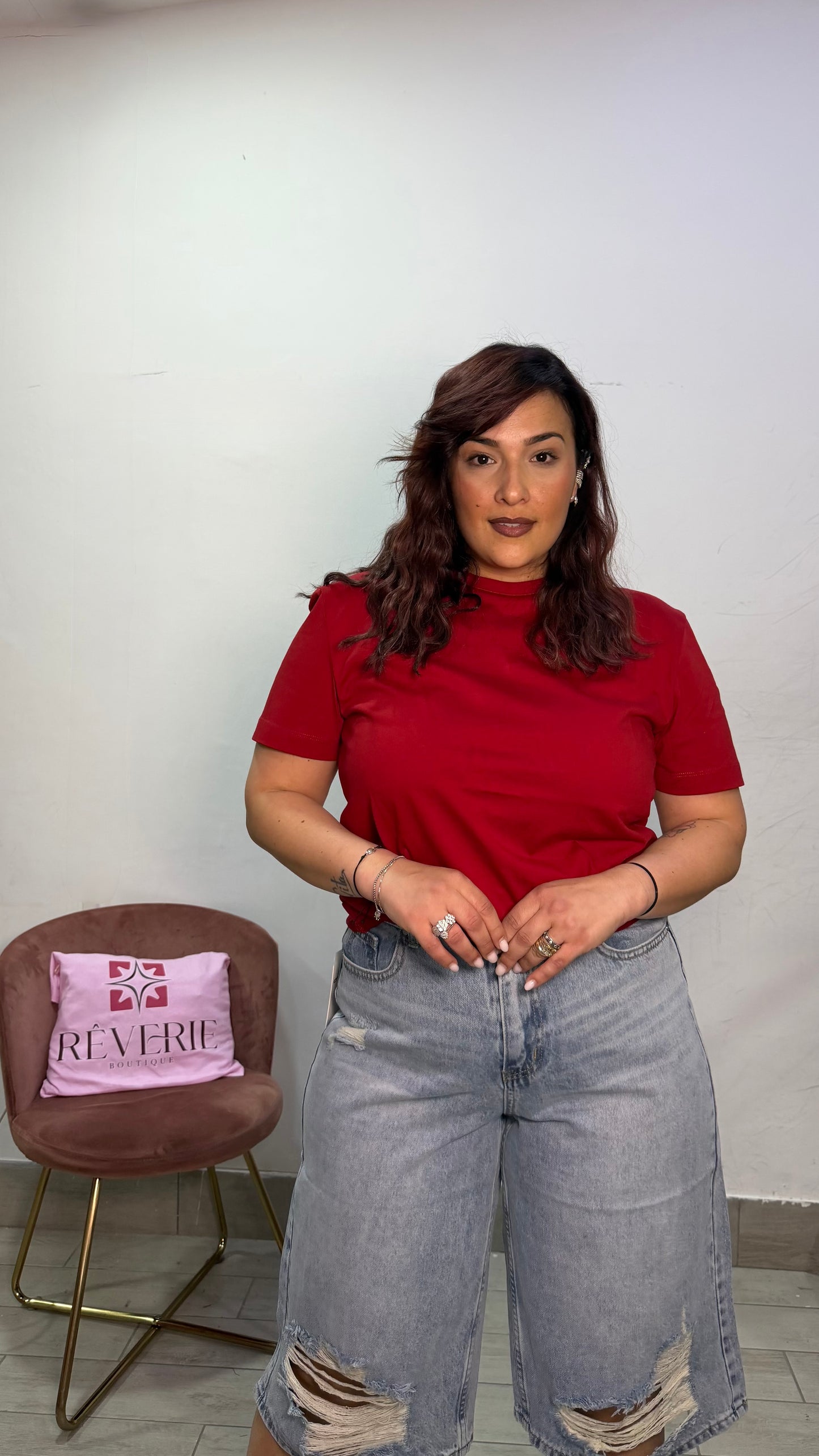 T-Shirt Essenzial Rossa mezza manica by Lumina L8869