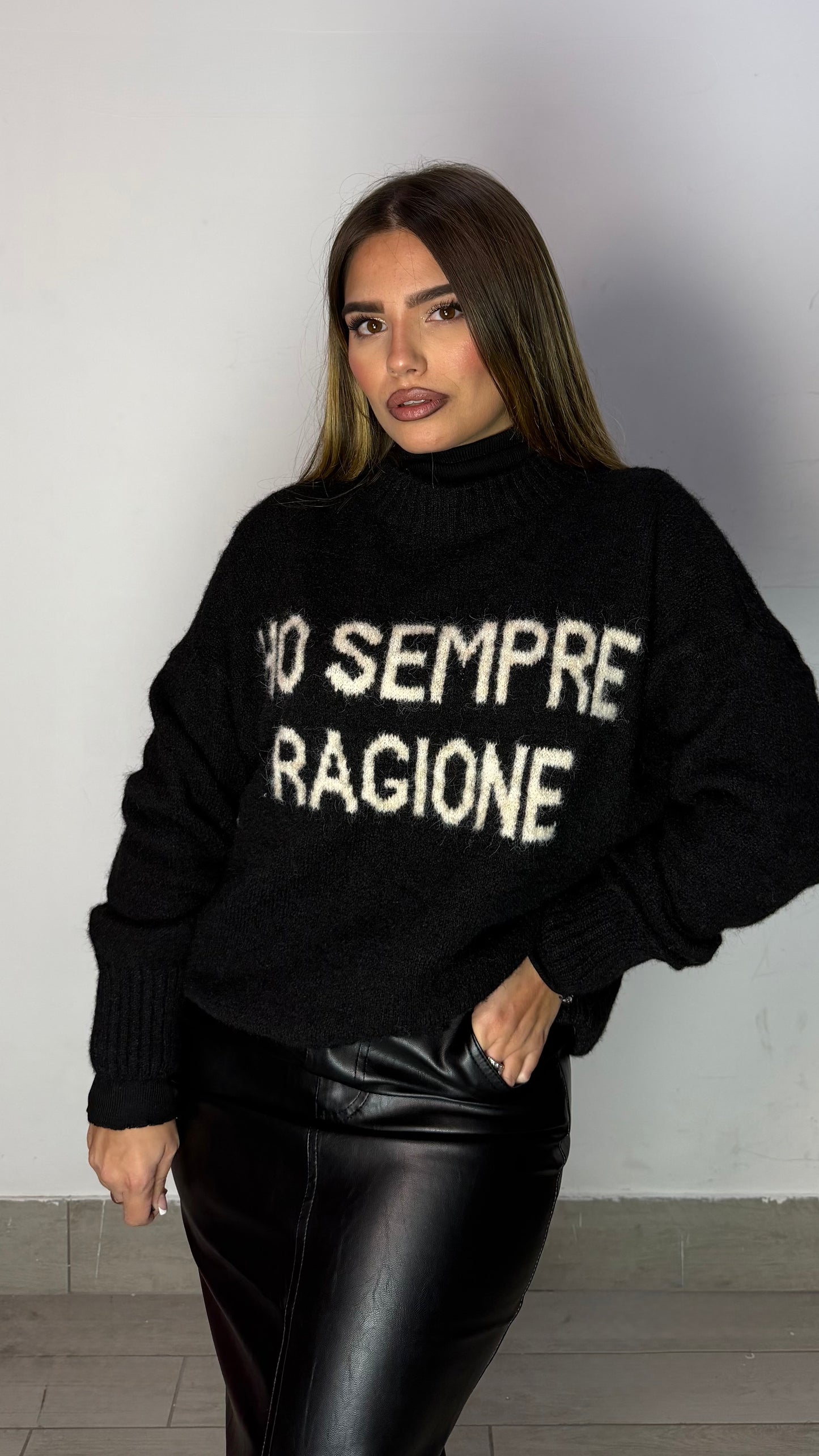 Maglioncino Ho Sempre Ragione Nero 3071