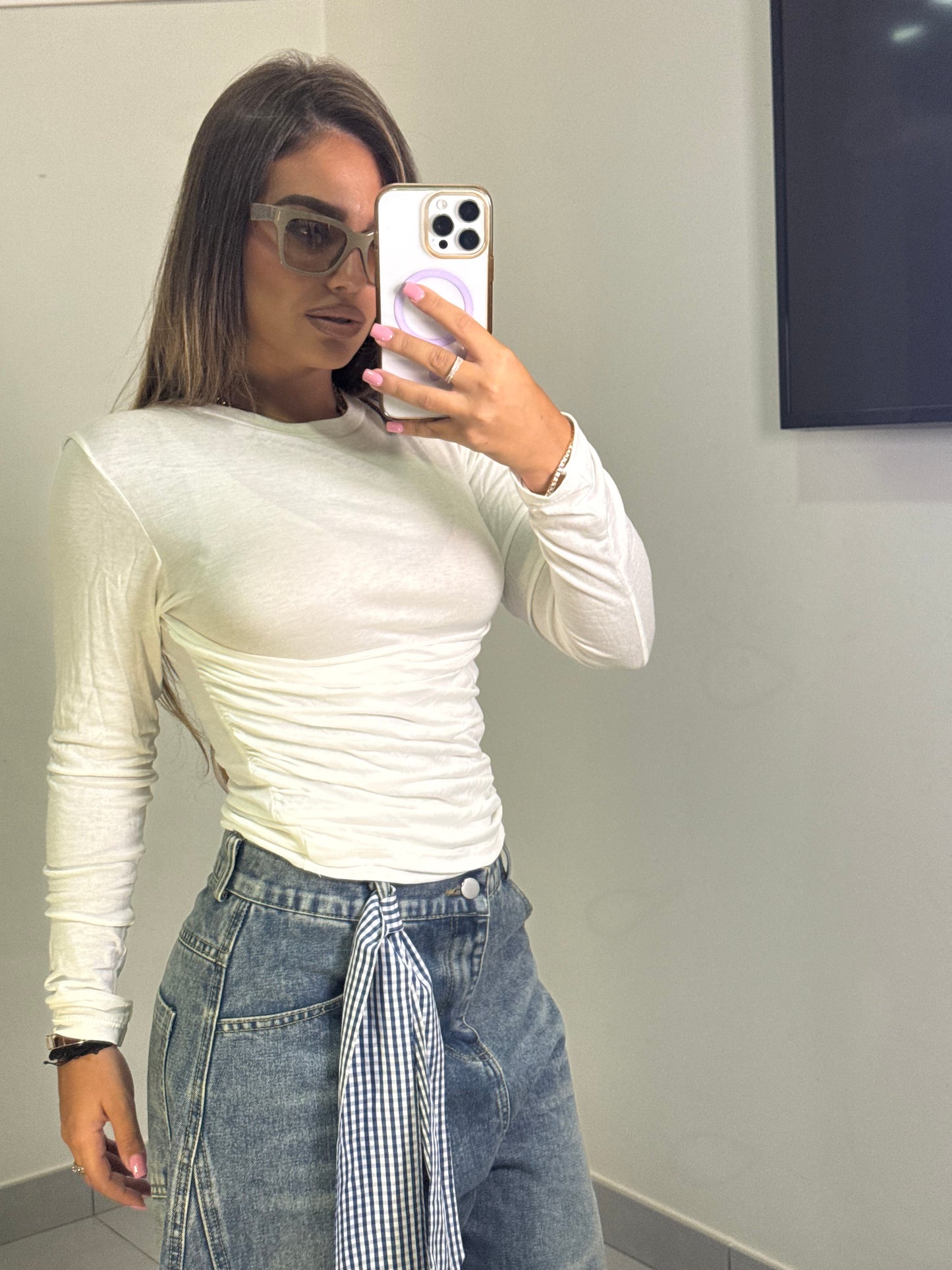 Maglia fasciata bianca 5312