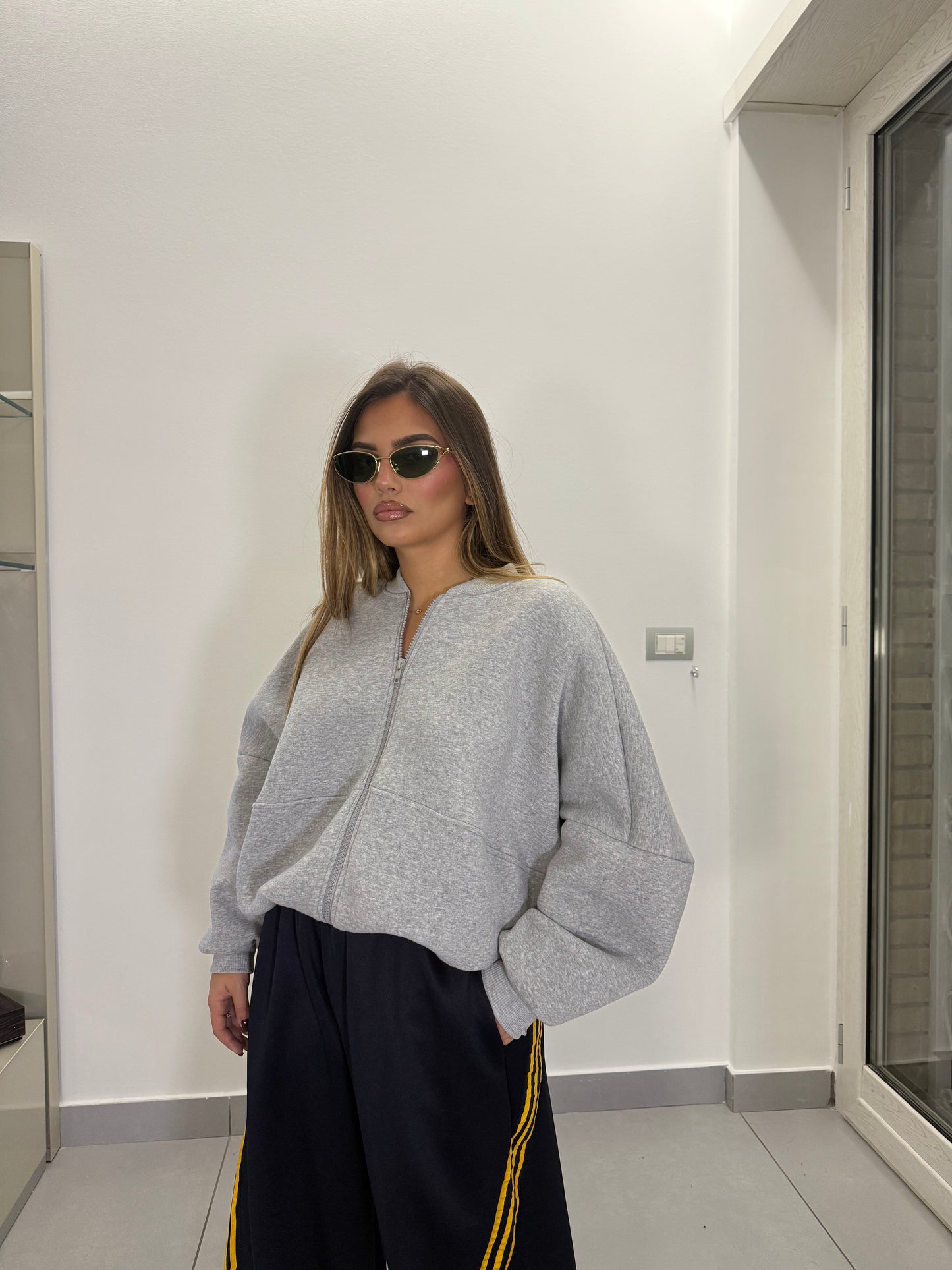 Felpa Grey Mood Zip 97032