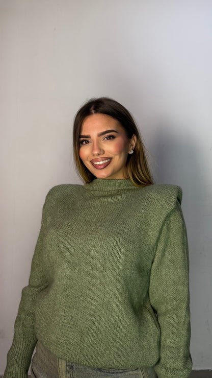 Maglioncino Tessa Verde con spallina 3101