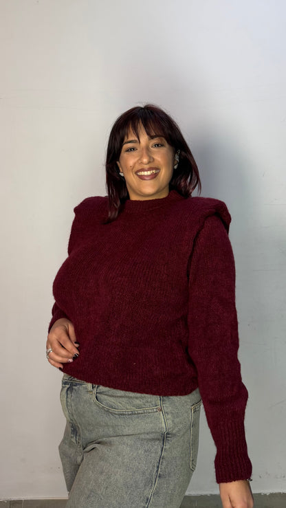 Maglioncino Tessa Bordeaux con spallina 3101