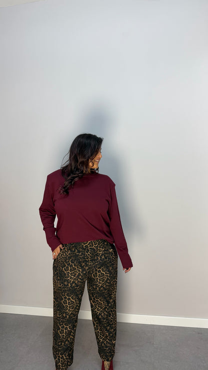 T-shirt Helena Bordeaux con spalline F0638