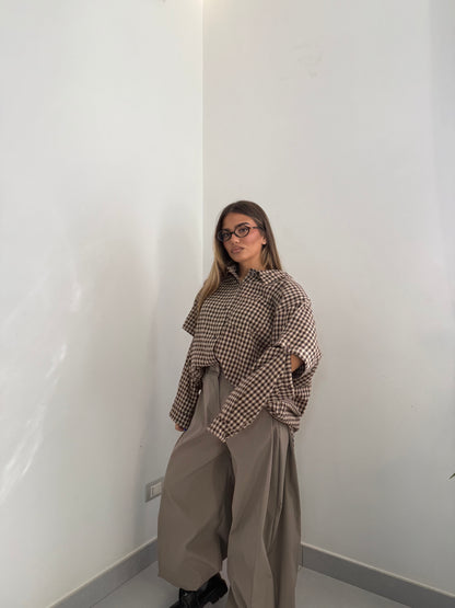 Camicia Selvaggia in Flanella Beige 2640