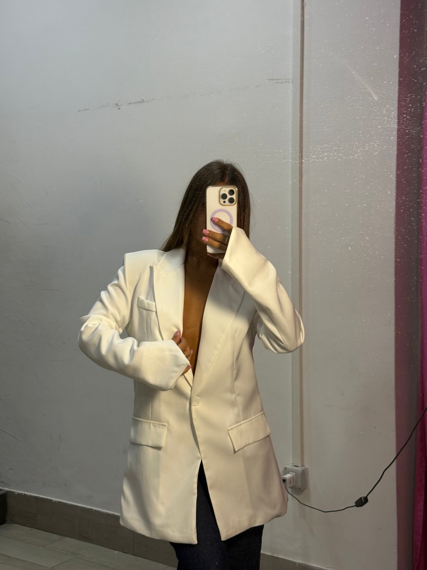 giacca monopetto manica a foglia