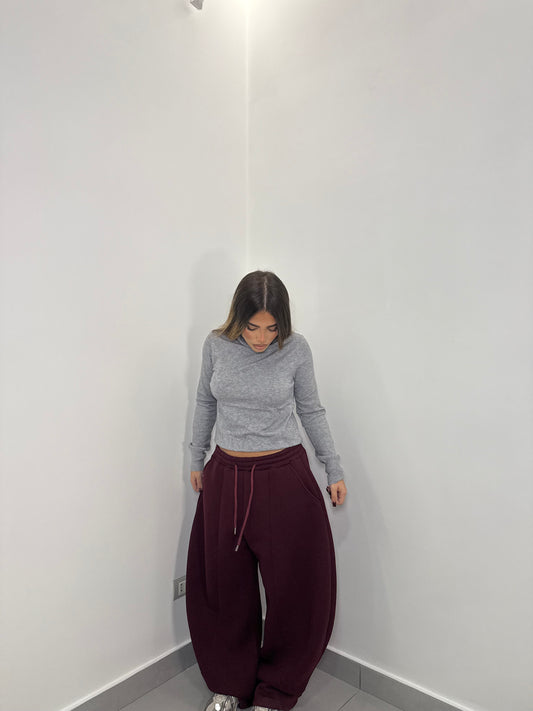Pantalone in Tuta Felpato BellaBalloon Bordeaux MAR66685