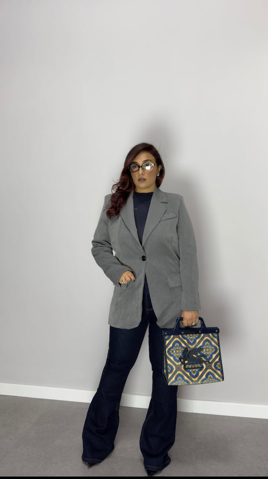 Giacca Moné Grigio un Bottone M11035