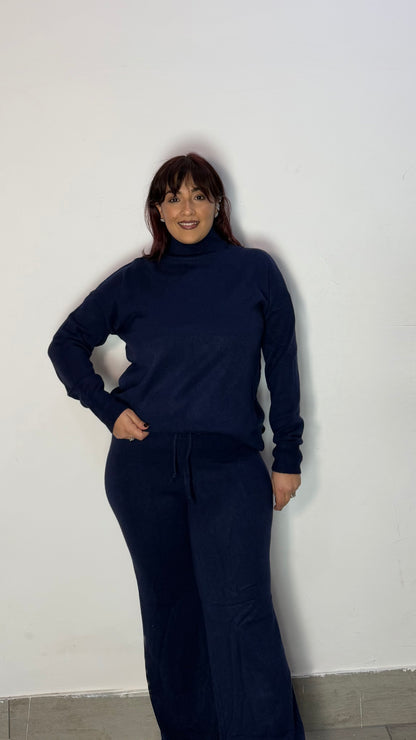 Coordinato Lovely 1.0 in Lana Blu AL016