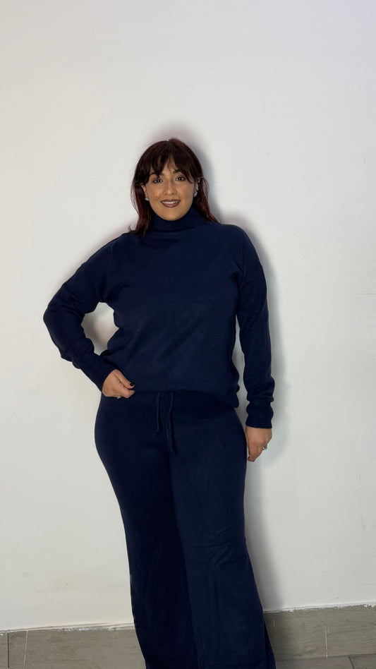 Coordinato Lovely 1.0 in Lana Blu AL016