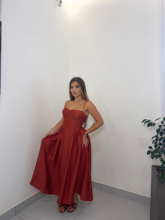 Dress Flora Ruggine 6005