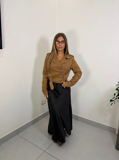 Giacca Suede Camel 1046