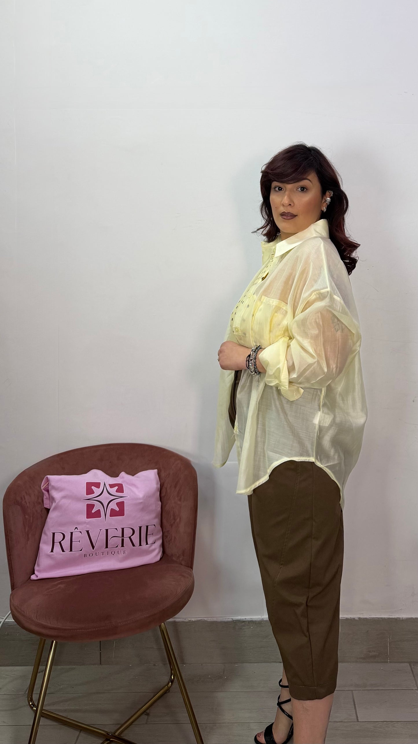 Camicia Velatissima Gialla V6808