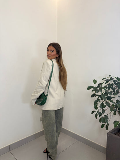 Giacca Cordelia in velluto Panna 251017