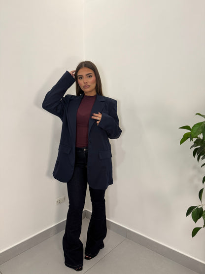 Giacca Moné Blu un bottone M11035