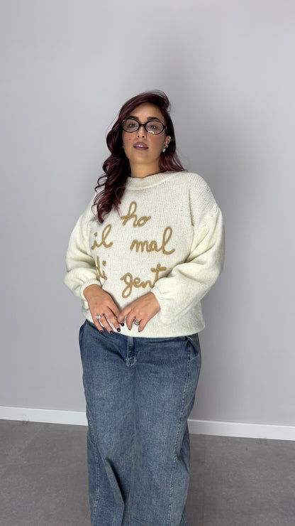 Maglioncino Ho il mal di gente DS2903