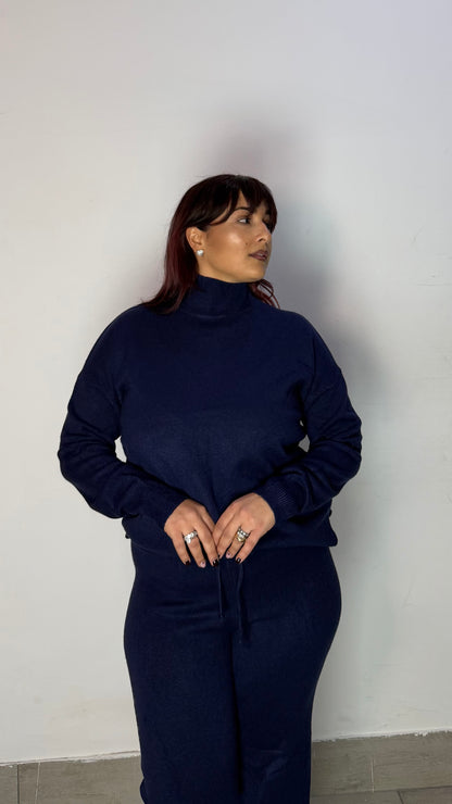 Coordinato Lovely 1.0 in Lana Blu AL016