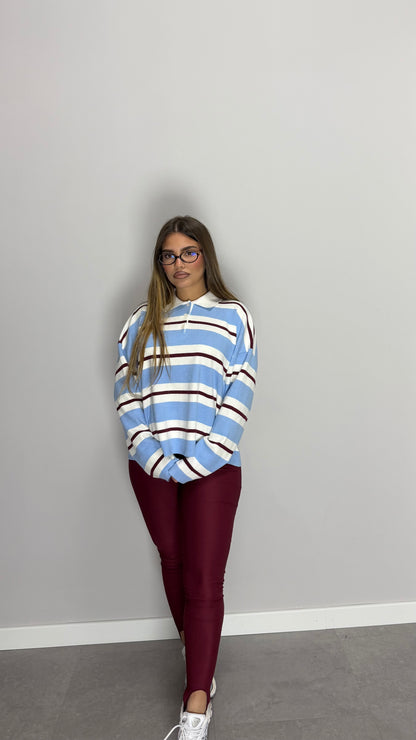 Leggings in Lycra con Ghette bordeaux 6136