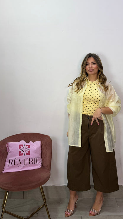 Camicia Velatissima Gialla V6808