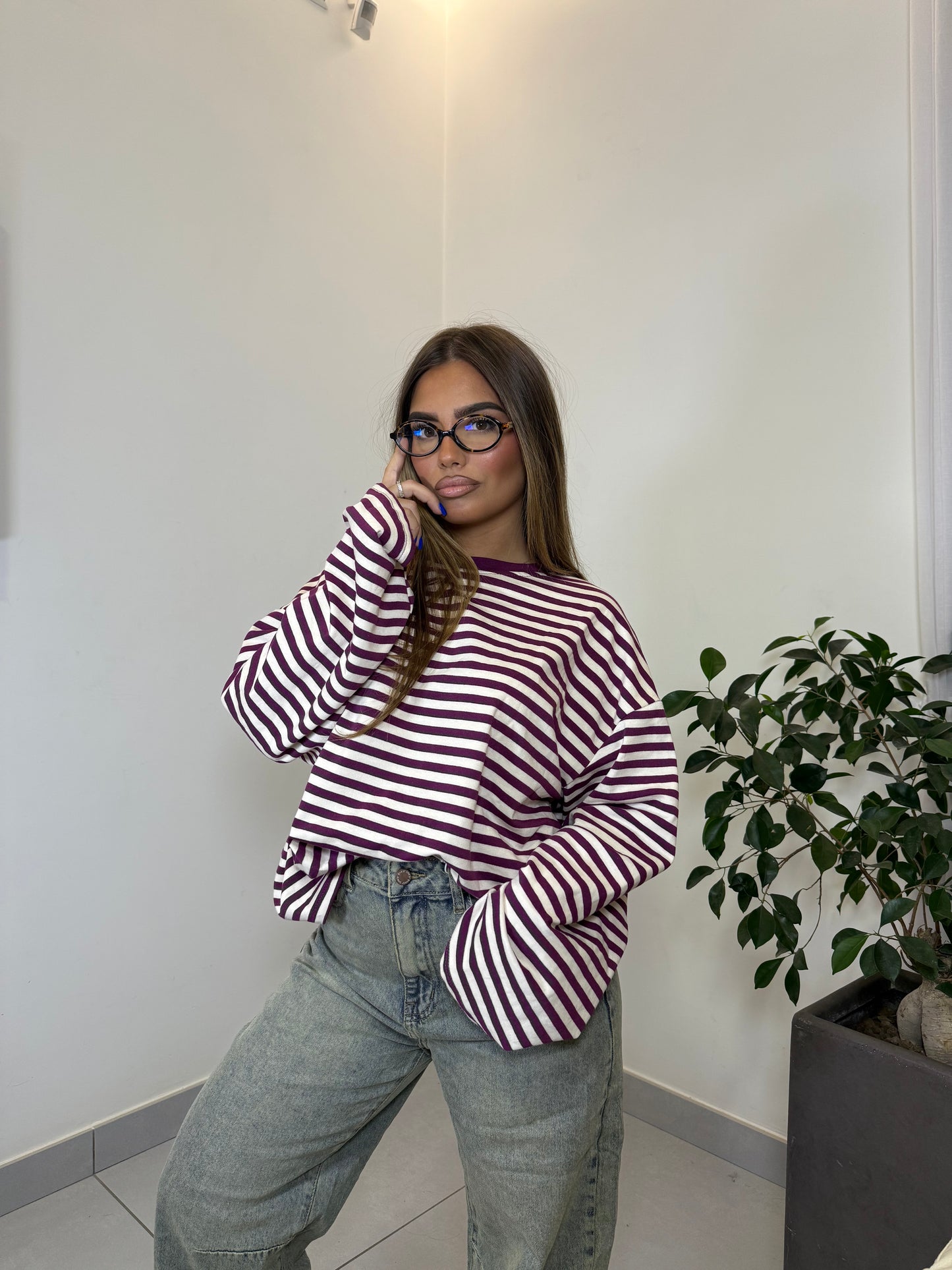 T-shirt Raya Oversize Viola F1109