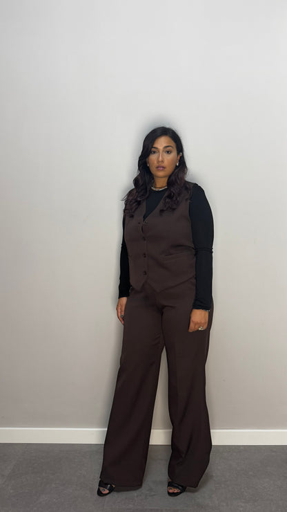 Tailleur Taigi Marrone M12506