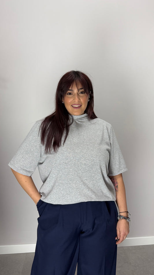 T-Shirt Power Tee mezza manica con spallina Grigia 5571