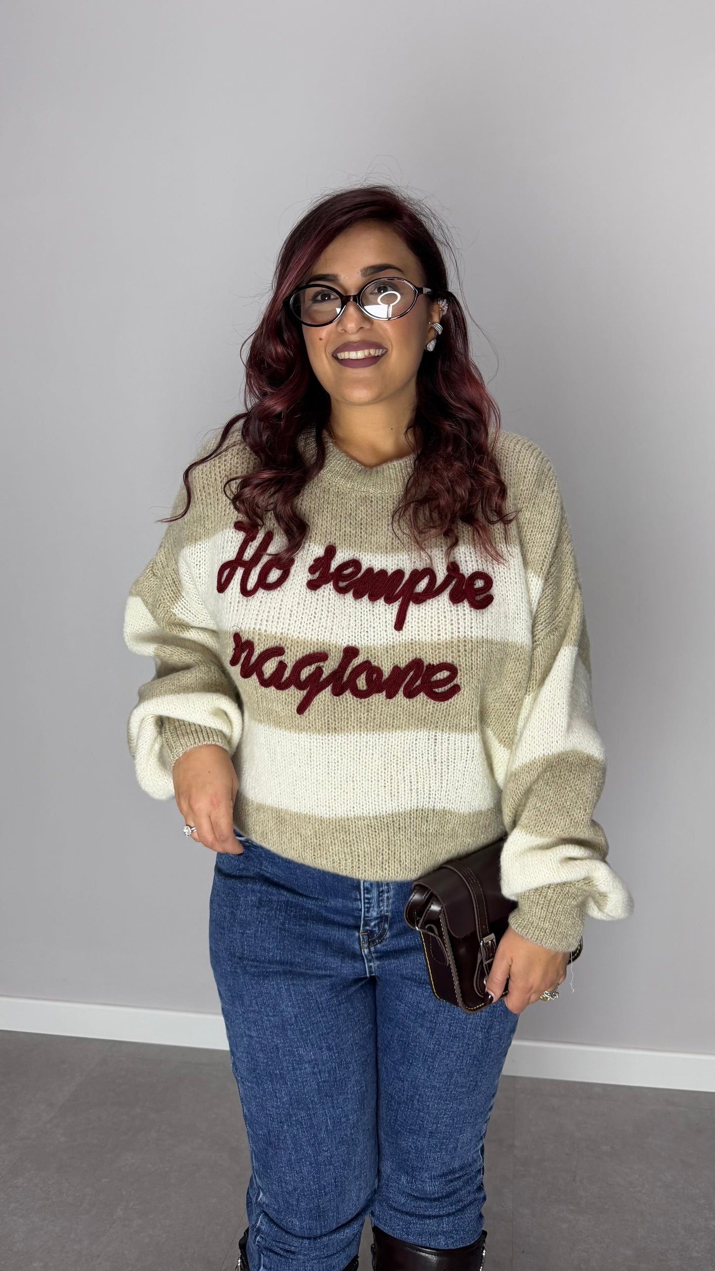 Maglioncino Ho sempre ragione Beige Ds3130