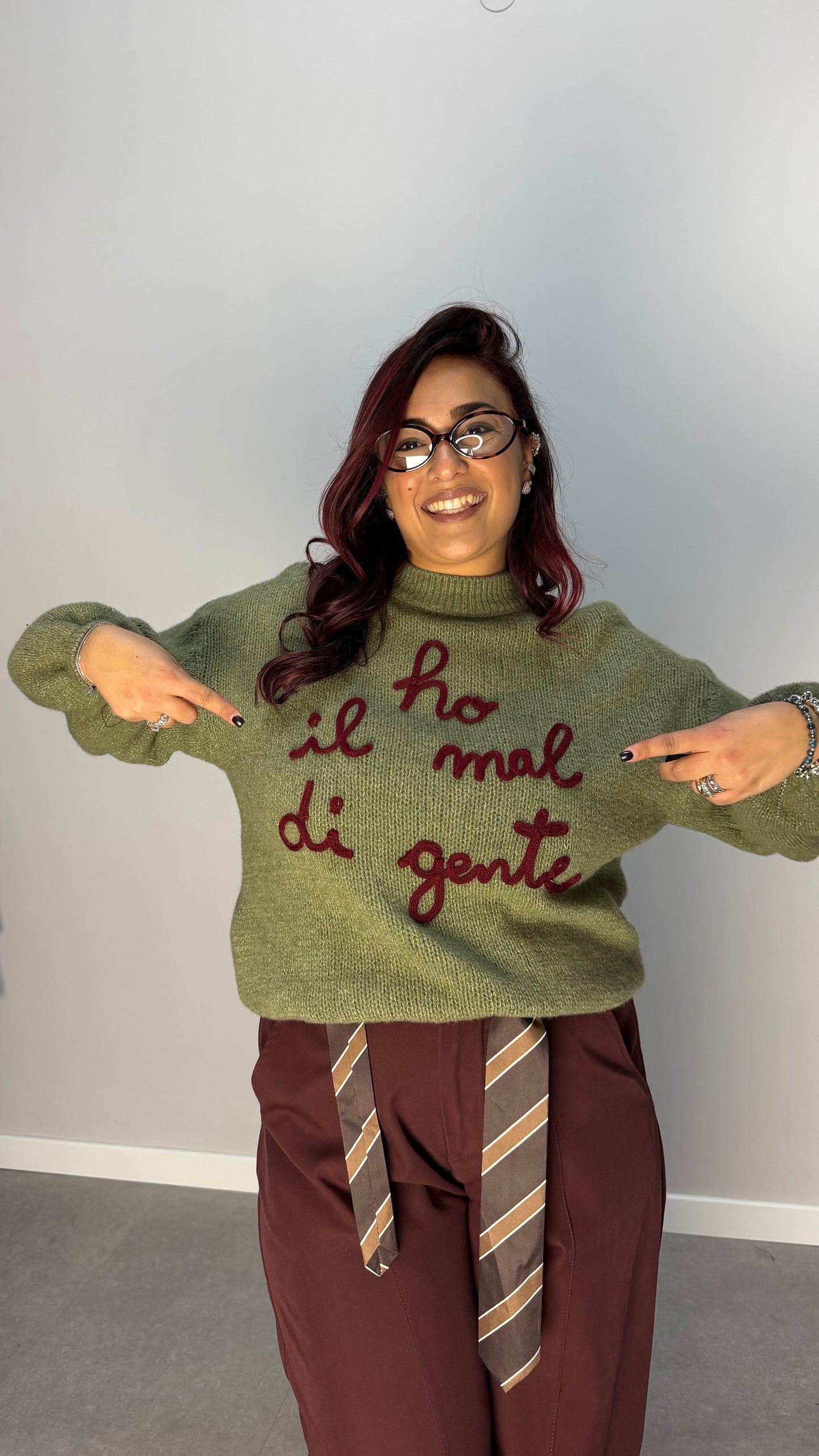 Maglioncino Ho Mal di Gente Verde 2903