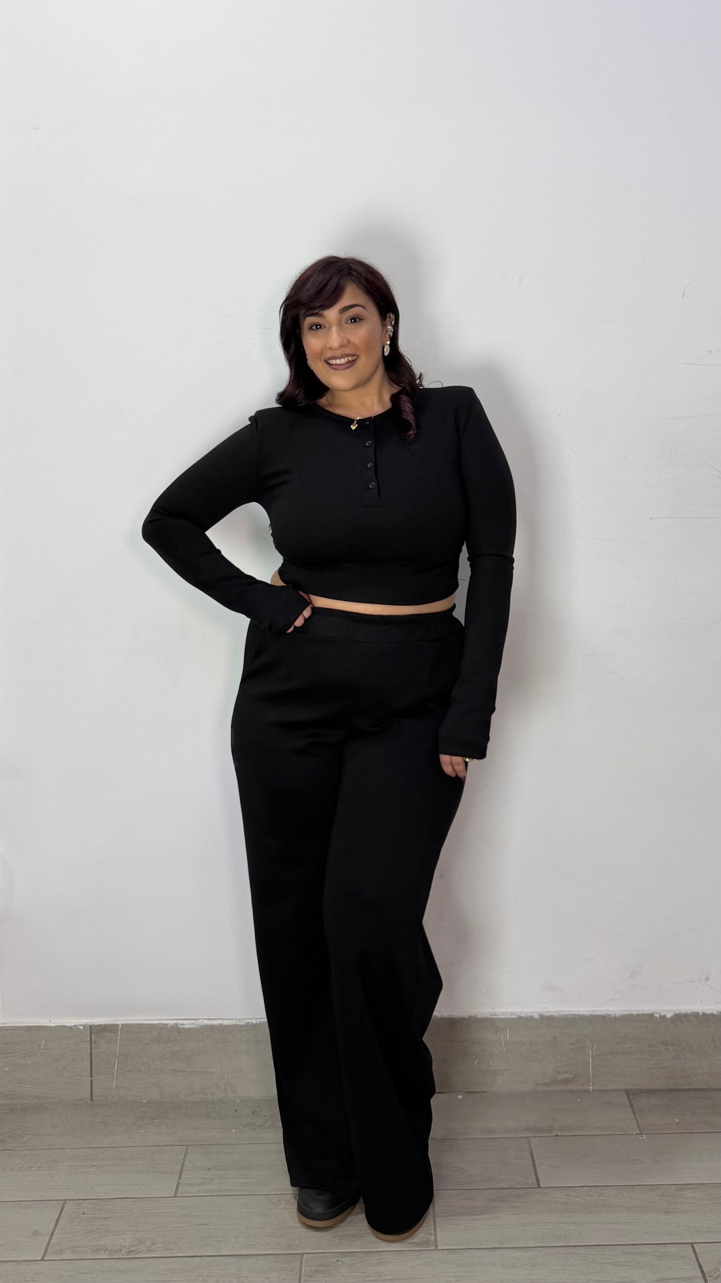 Coordinato Sis in tuta Nero con guantino FF44