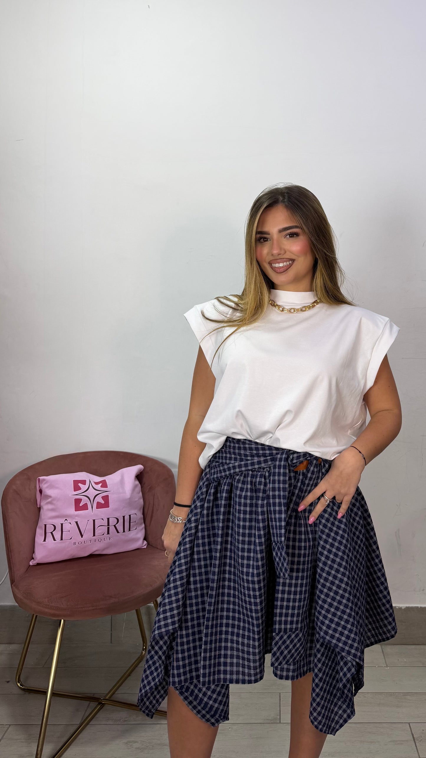 T-Shirt Nala con spalline Bianca GM44