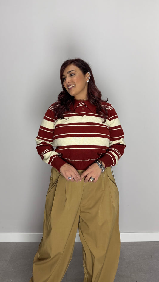 Pull Righetta a polo Rossa AND2517