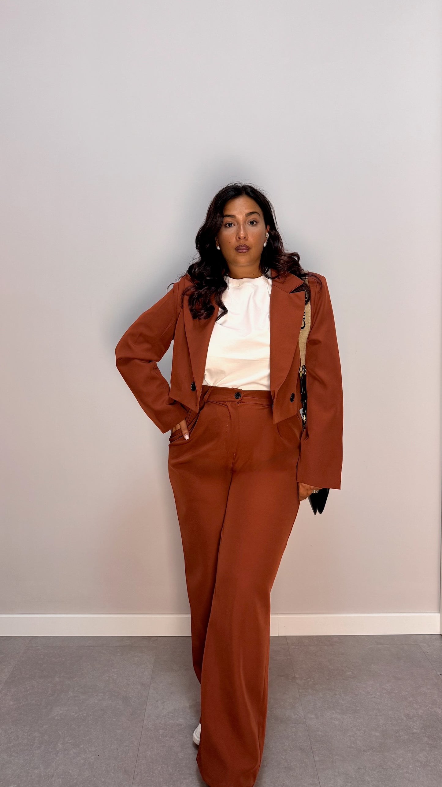 Tailleur Cropped Terracotta MLB10116